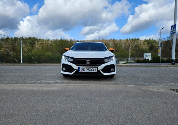 Honda Civic cena 60900 przebieg: 122250, rok produkcji 2017 z Gdańsk małe 79